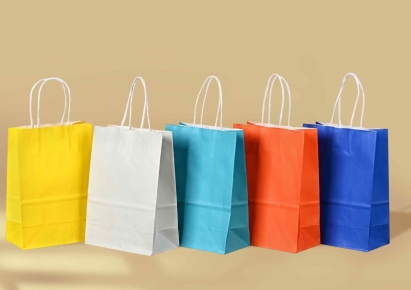 Twisted handle kraft bags