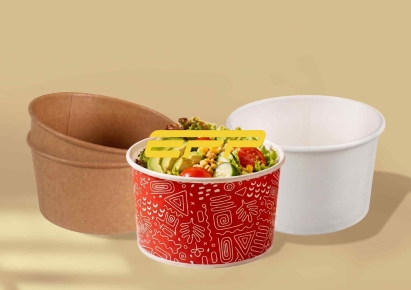 Paper salad bowls