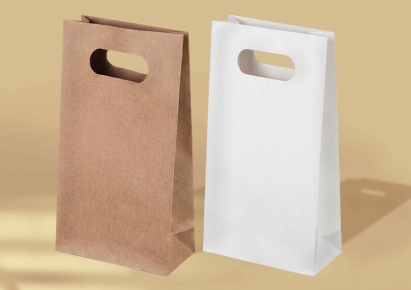 Die-cut handle paper bags